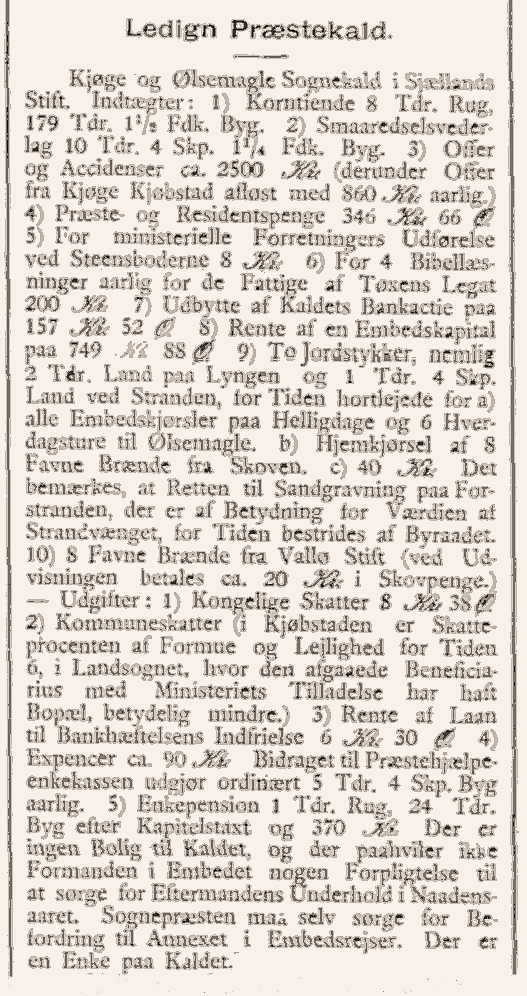 Ny Præst søges.